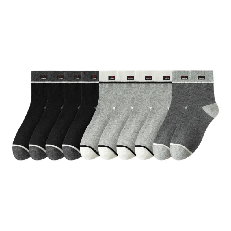 Lan Miao Mid Calf Socks Men's 10 Pack-4