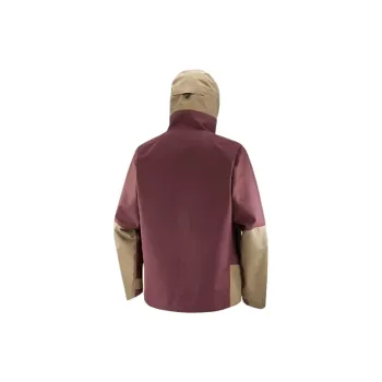 SALOMON Gore Tex Windbreaker Jackets Unisex Red Brown
