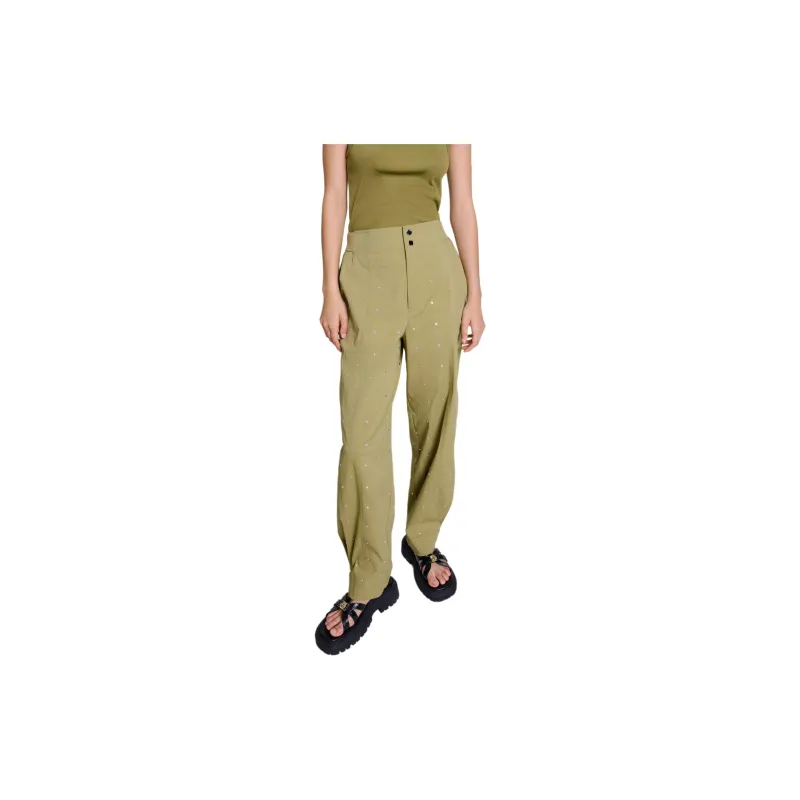 Maje Stud embellished Trousers-1