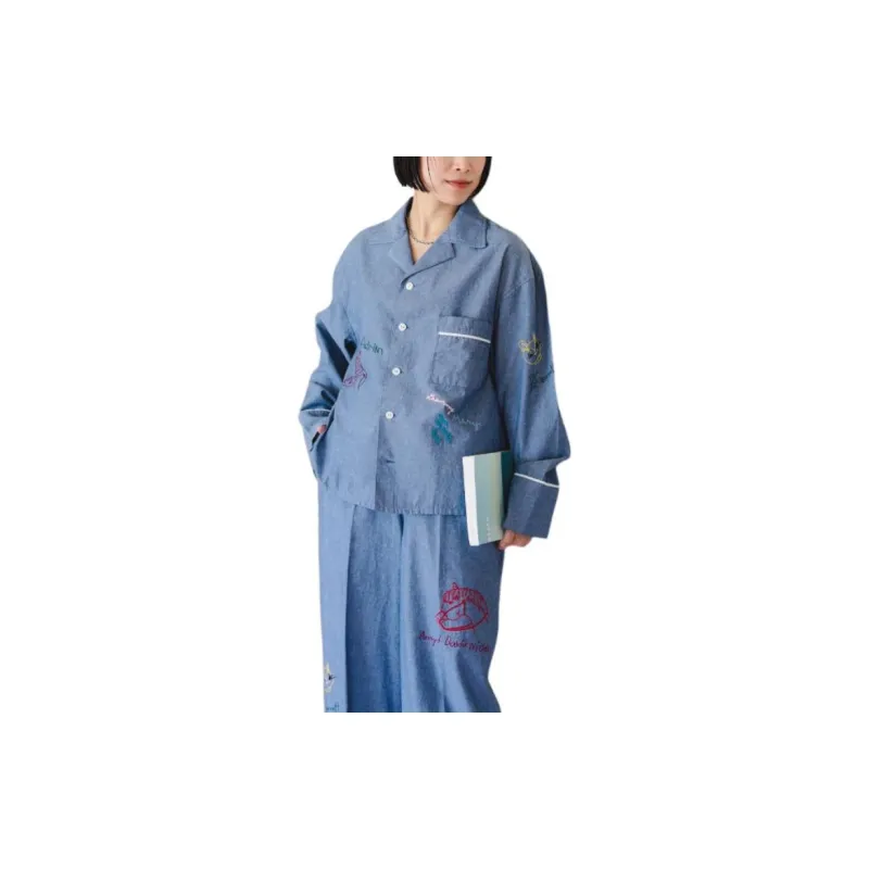 Beams Shirt Women's Light Indigo-3