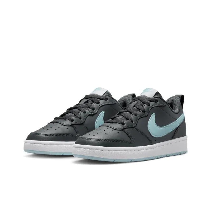 Nike Court Borough 2 Low 2 Comfortable Versatile Low Top Kids' Skateboarding Shoes Gray Teenagers-2