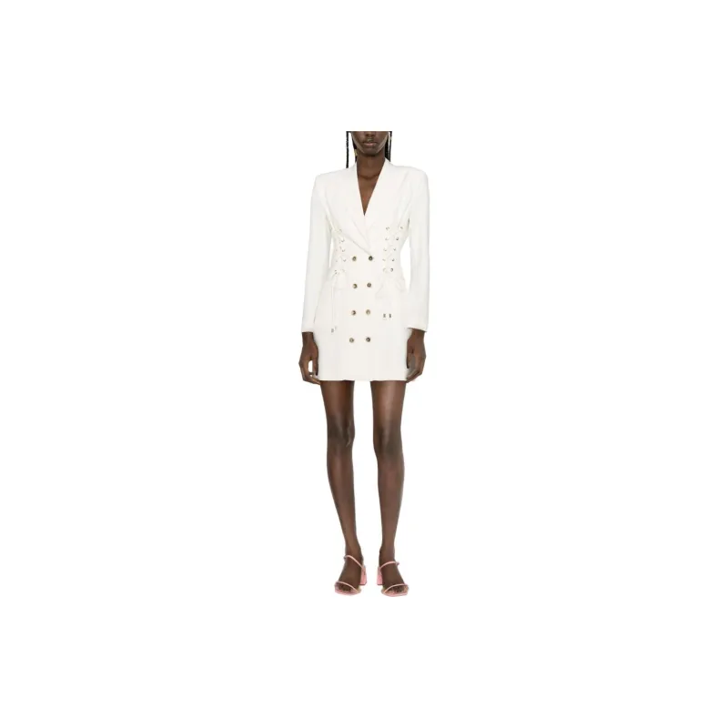 PINKO SS23 Long Sleeved Dress Women's White-2