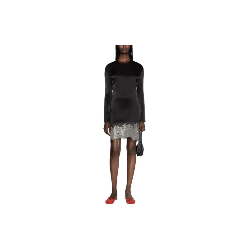 JW Anderson Distressed Glitter Hem Dress-1