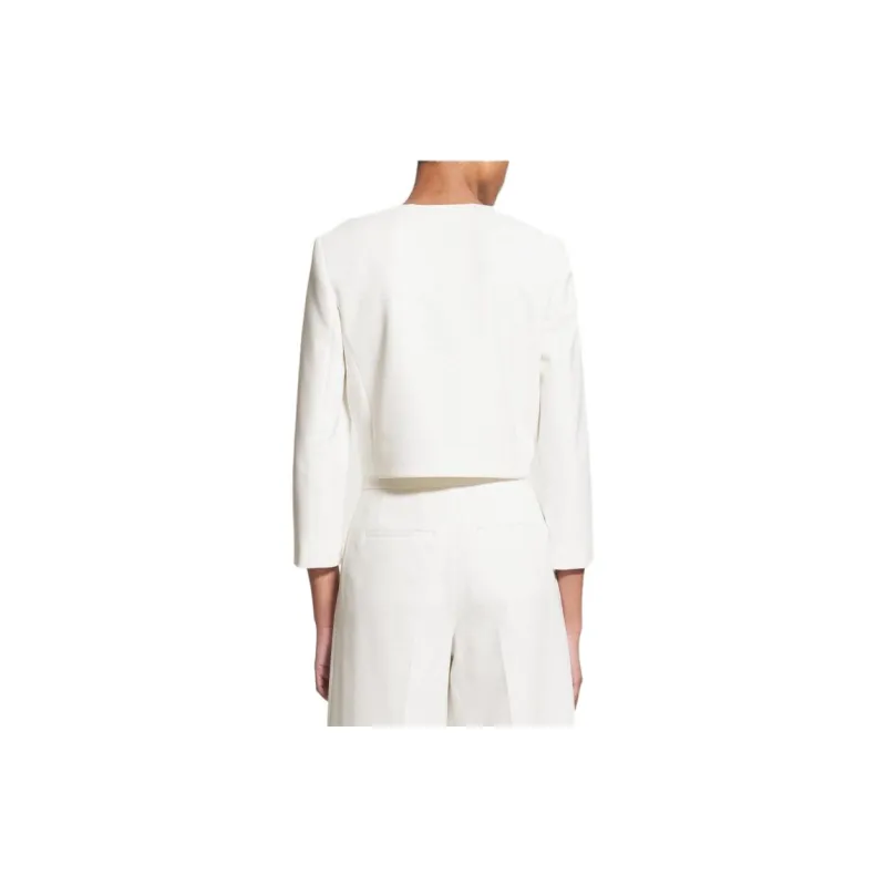 THEORY Collarless Cropped Jacket-2