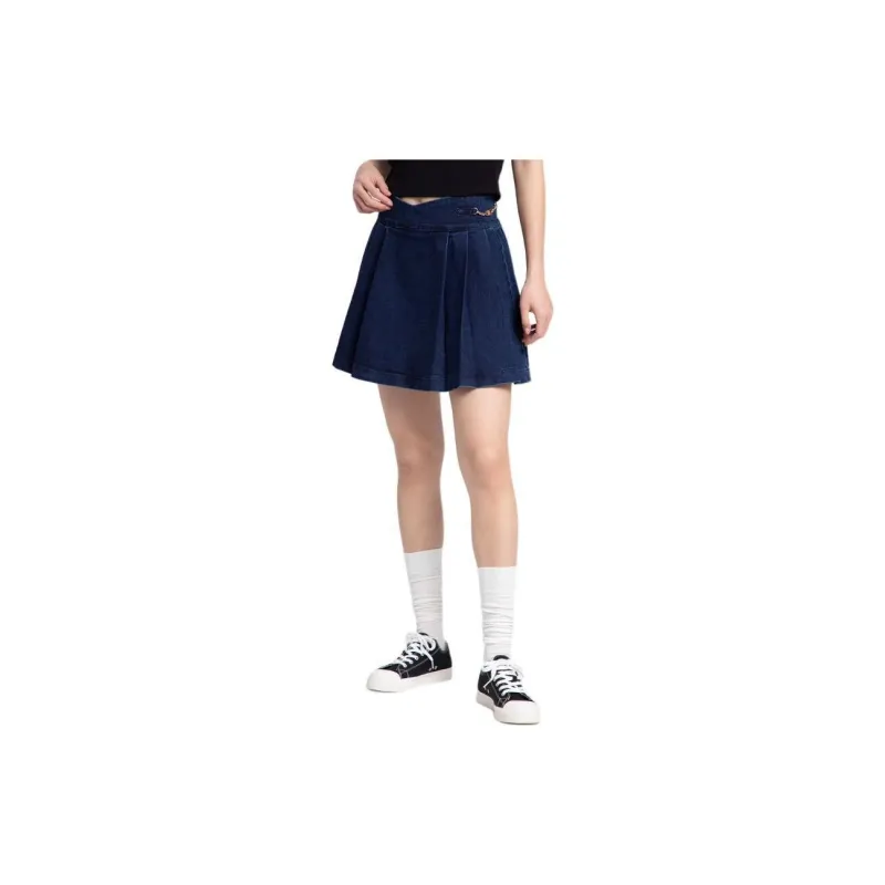GUESS Denim Short Skirts Women's Dark Blue-4
