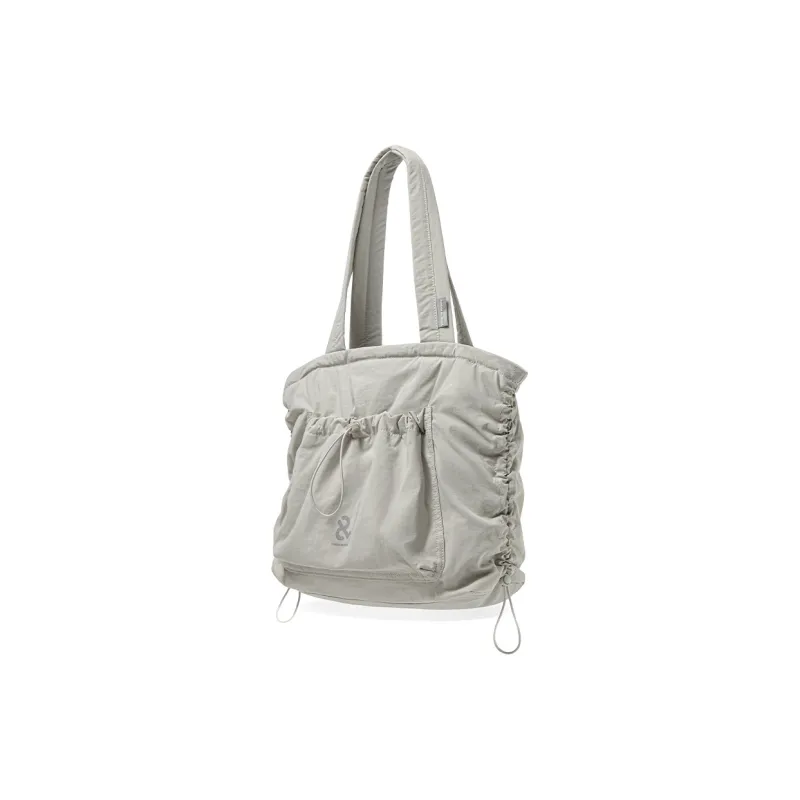 LIVEBOX EN DIRECT Nylon Shoulder Bag Large Size Women's Ecru/Gray/Khaki-2