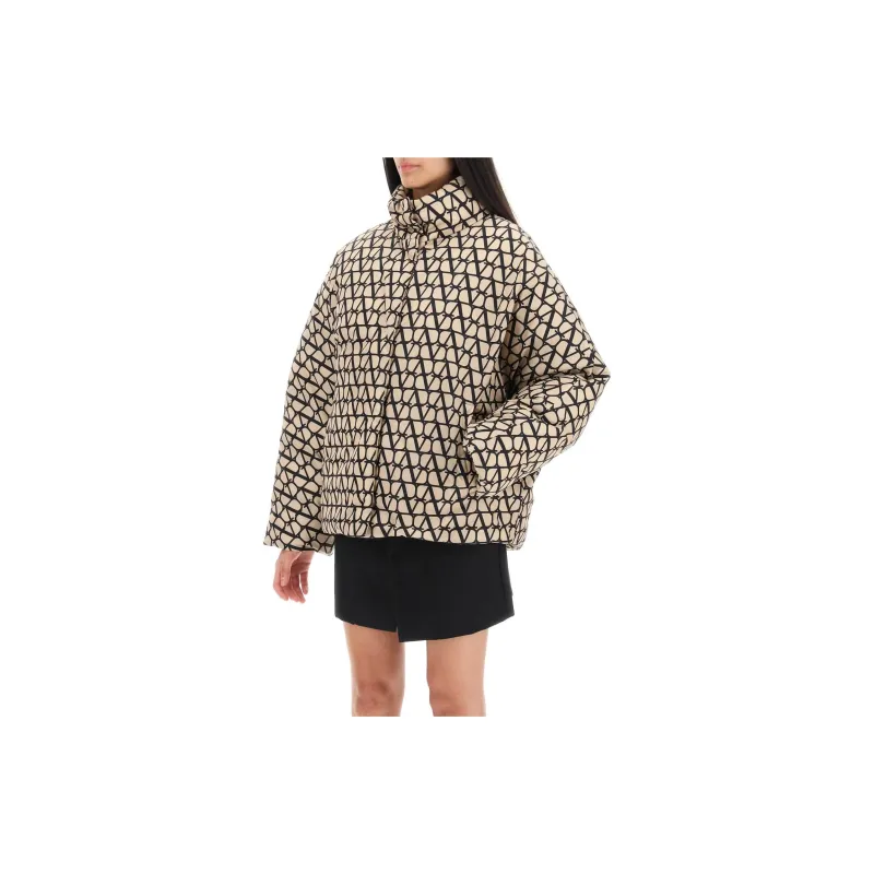 Valentino Toile Iconographe High Neck Puffer Jacket-3