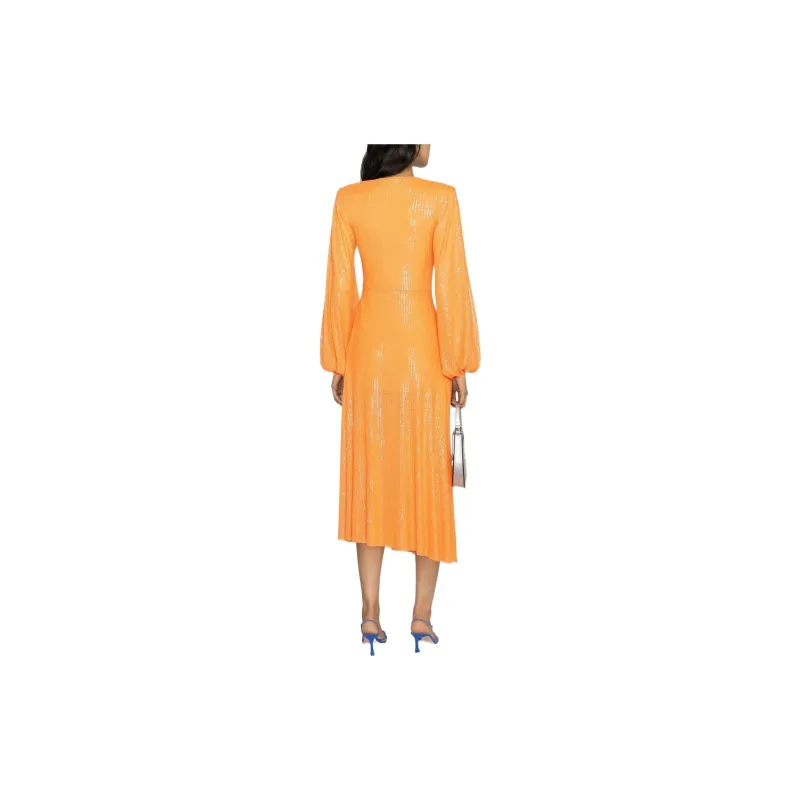Rotate Long-Sleeved Dresses Women's Orange-2