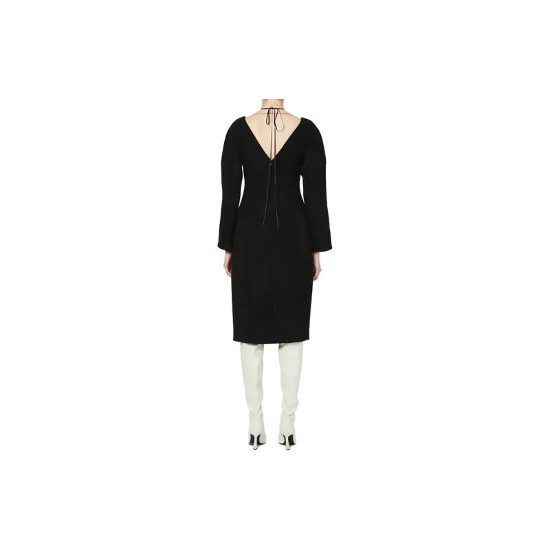 WE11DONE Long Sleeved Dresses Women's Black-2