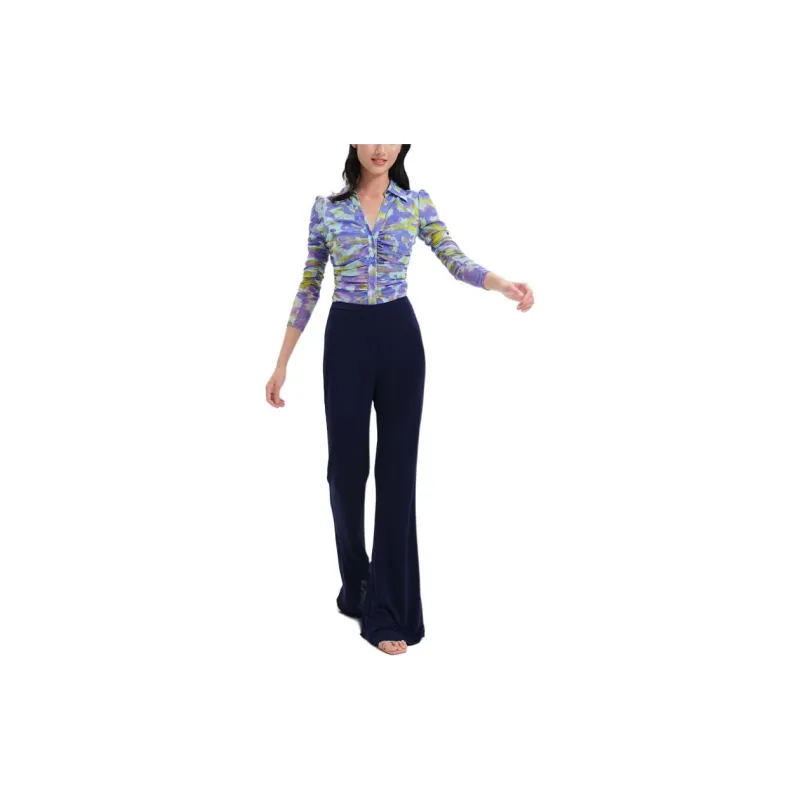 DVF Diane Von Furstenberg Casual Pants Women's Marine Blue-2