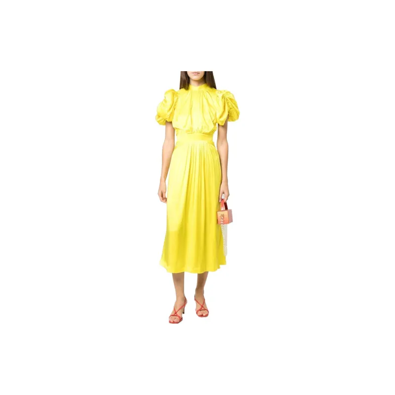 Rotate Short-Sleeved Dresses Women's Yellow-1