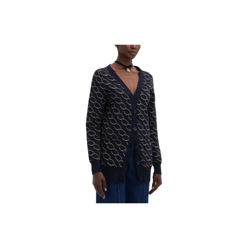 Oscar De La Renta Oscar Chain-link Long Cardigan-3