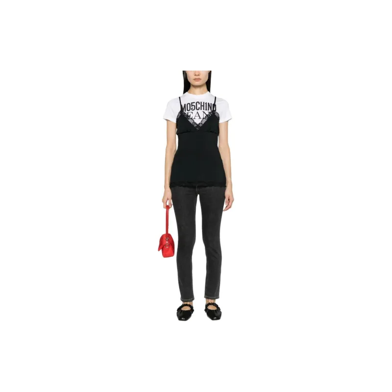 MOSCHINO Jeans Logo Patch Skinny Fit Jeans-1