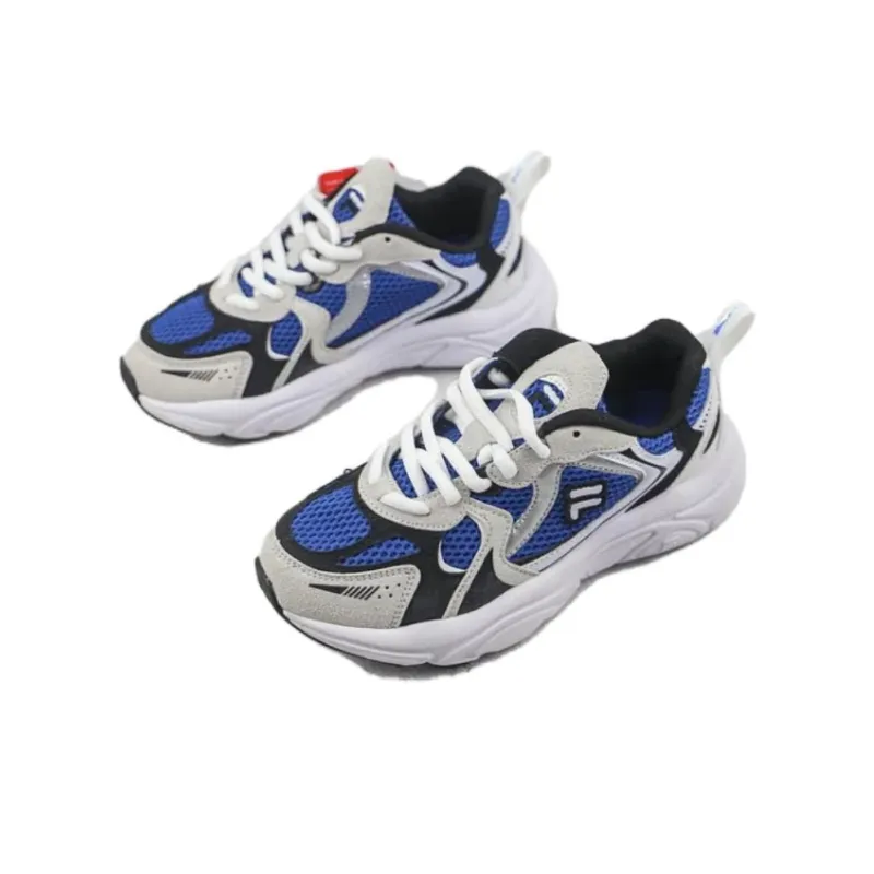 FILA FUSION Mars 2 Cushioning Anti Slip And Wear Resistant Low Top Casual Shoes Men's Blue White-2