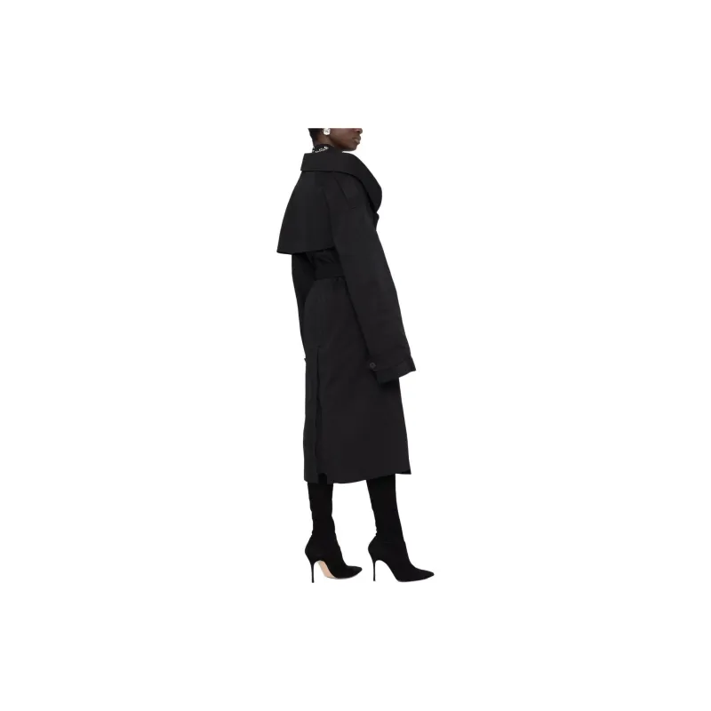 Balenciaga SS23 Trench Coat Slim Fit Women's Black-3