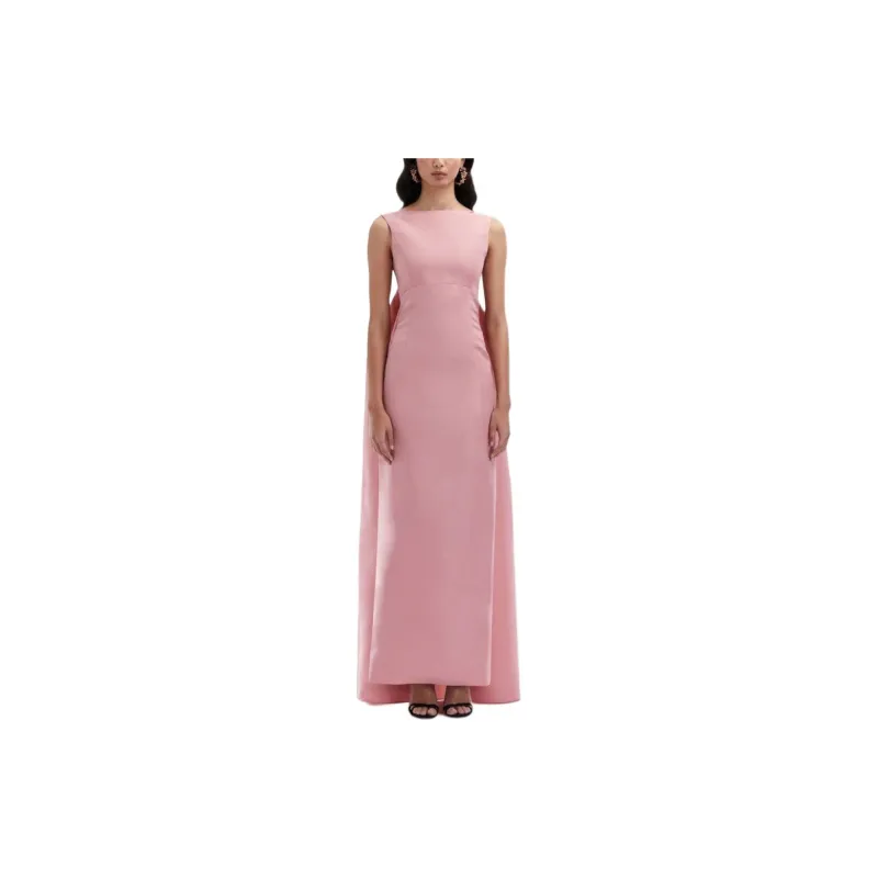 Oscar De La Renta Draped Faille Silk Gown-2