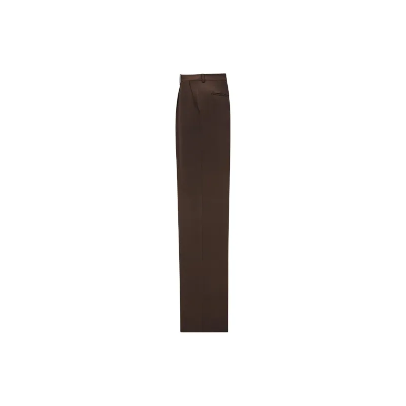SAINT LAURENT High Waist Straight Leg Trousers-1