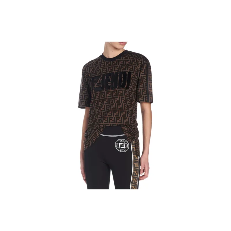 FENDI T Shirt Women's Dark Brown-2