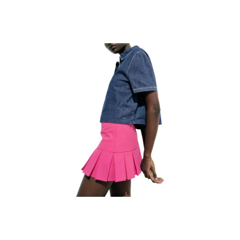 ZARA Polo Shirts Women's Blue-4