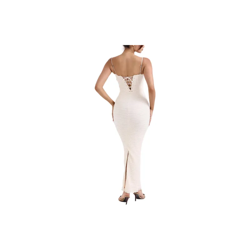 HOUSE OF CB ELINOR Slip Dresses Women's CREAM/Cream-3