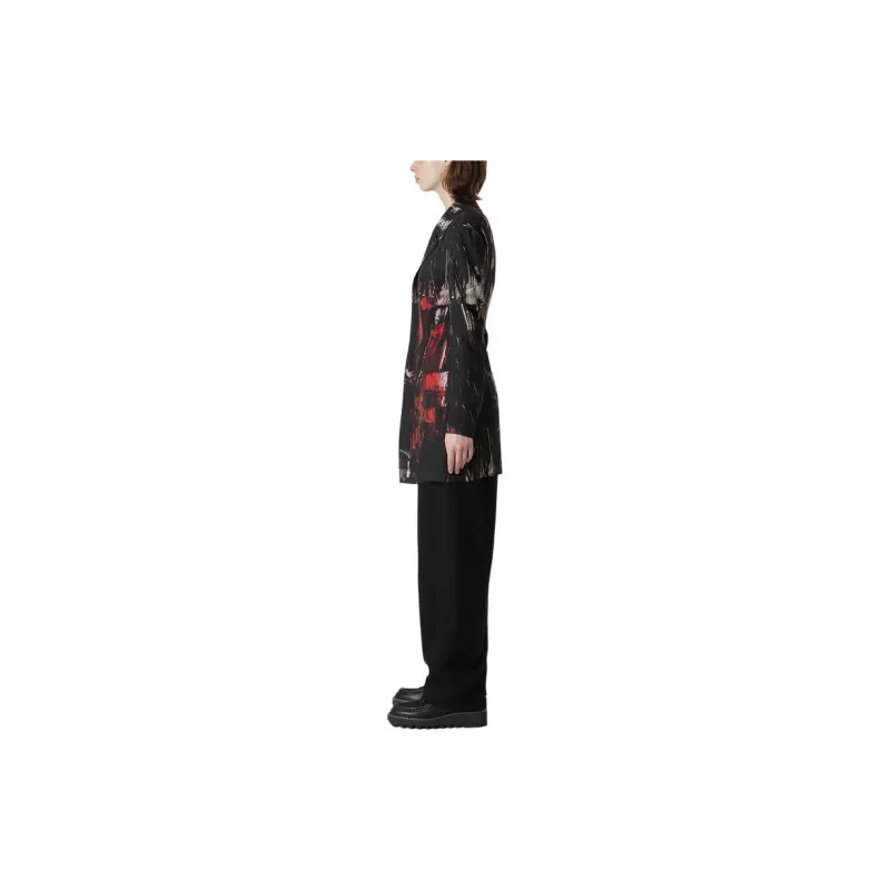 Yohji Yamamoto Graphic print Zipped Blazer-4