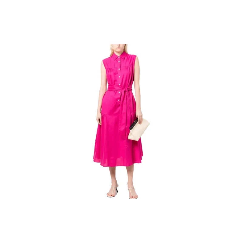 KITON Flared Sleeveless Midi Shirtdress-1