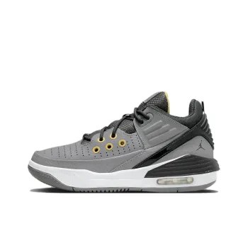 Jordan Max Aura 5 Slip Resistant Cushioning Low Top Children's Basketball Shoes Gray Teenagers