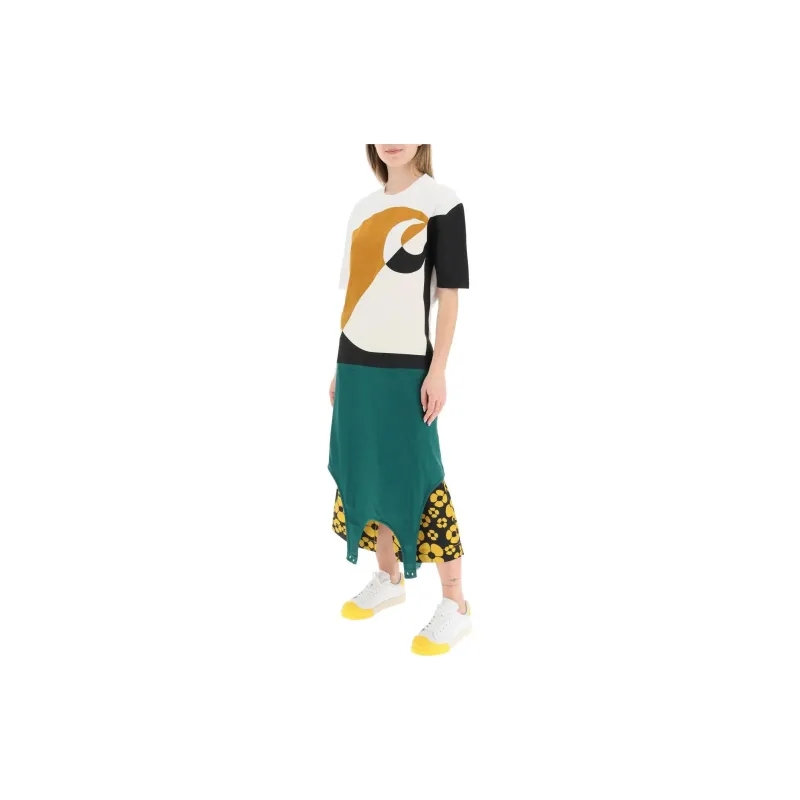 MARNI X Carhartt Wip Women's T Shirt 'Stone Green'-1