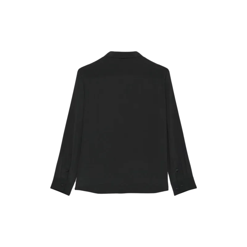 ARITZIA FW24 Wilfred Esme Silk Shirt Shirt Women's Sandwashed Black-1
