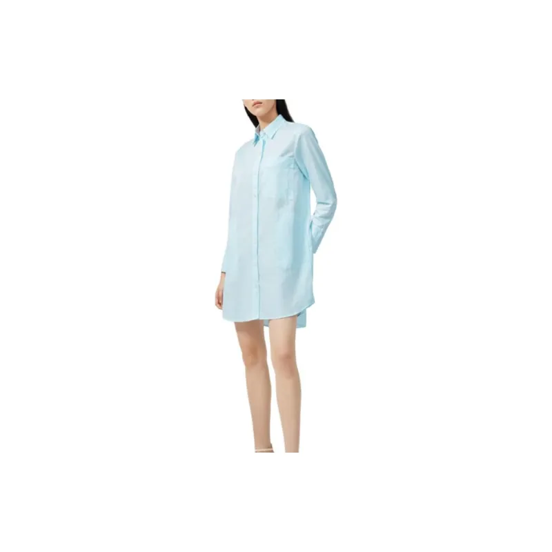 CLUB MONACO Long-Sleeved Dresses Women's Blue-2
