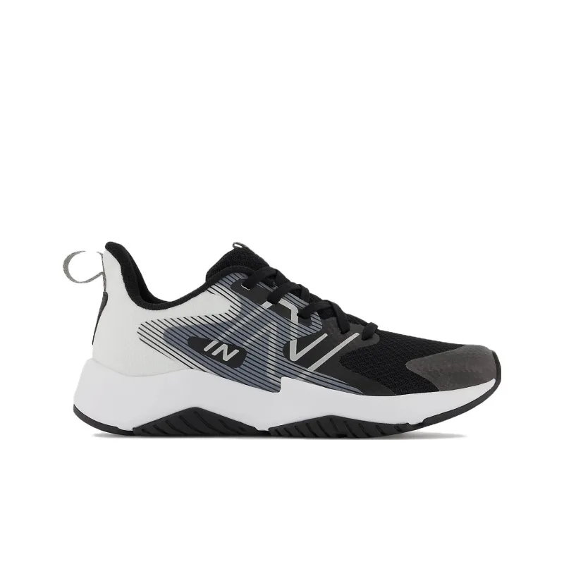 New Balance NB Rave Run Series Slip Resistant Cushioning Low Top Kids' Running Shoes Black White Teenagers-1
