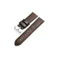 Silver Pin Buckle-Dark Brown Leather