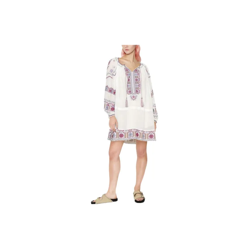 ISABEL MARANT Long-Sleeved Dresses Women's White-1