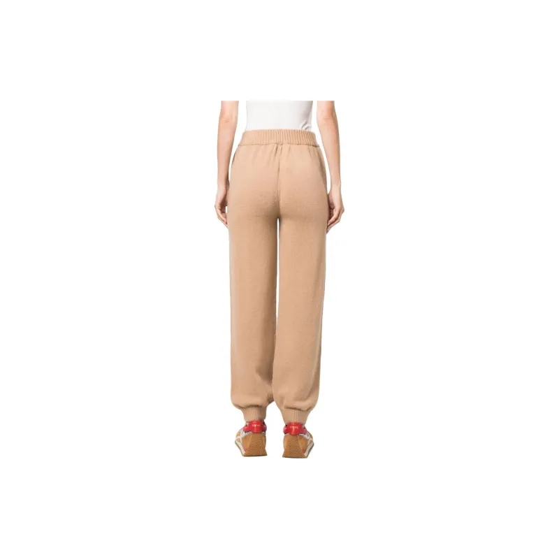 MSGM Knitted Sweatpants Women's Beige-1