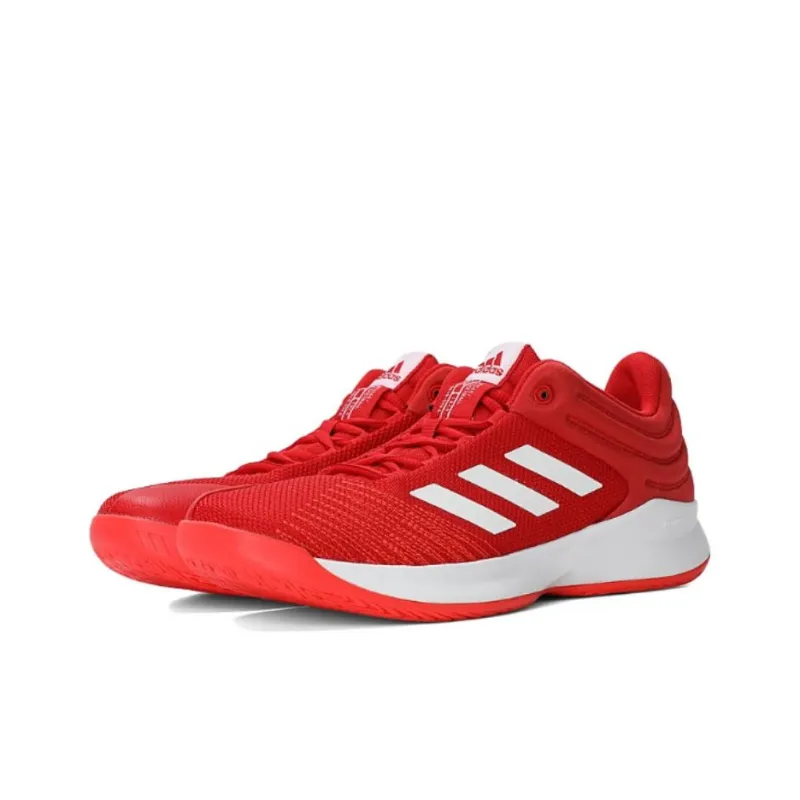 Adidas Pro Spark Cushioning, Wear Resistant Low Top Basketball Shoes Men's Red-2