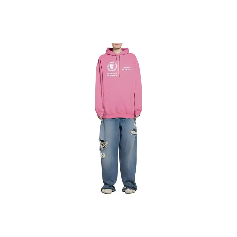 Balenciaga Sweatshirt Loose Fit Style Women's Pink-2