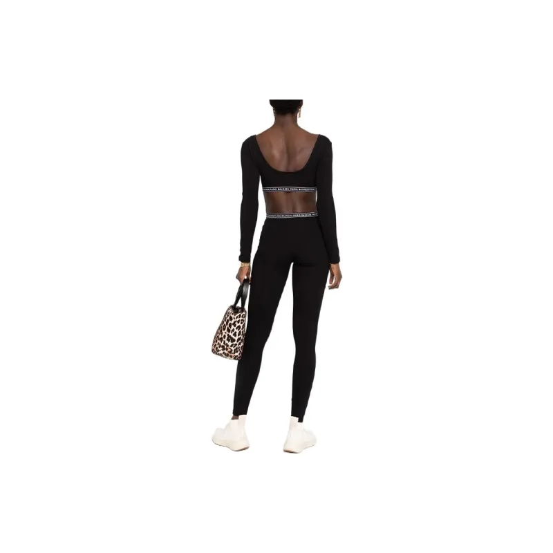 BALMAIN Crop Tops Women's Black-2