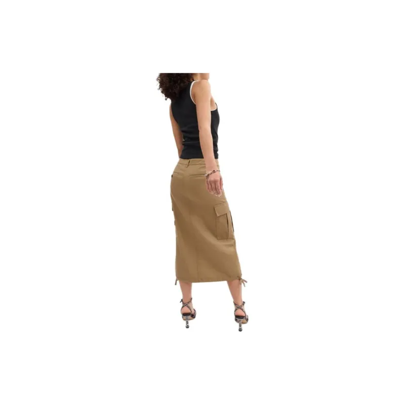 COACH SS24 Casual Long Skirt Women's Khaki-3