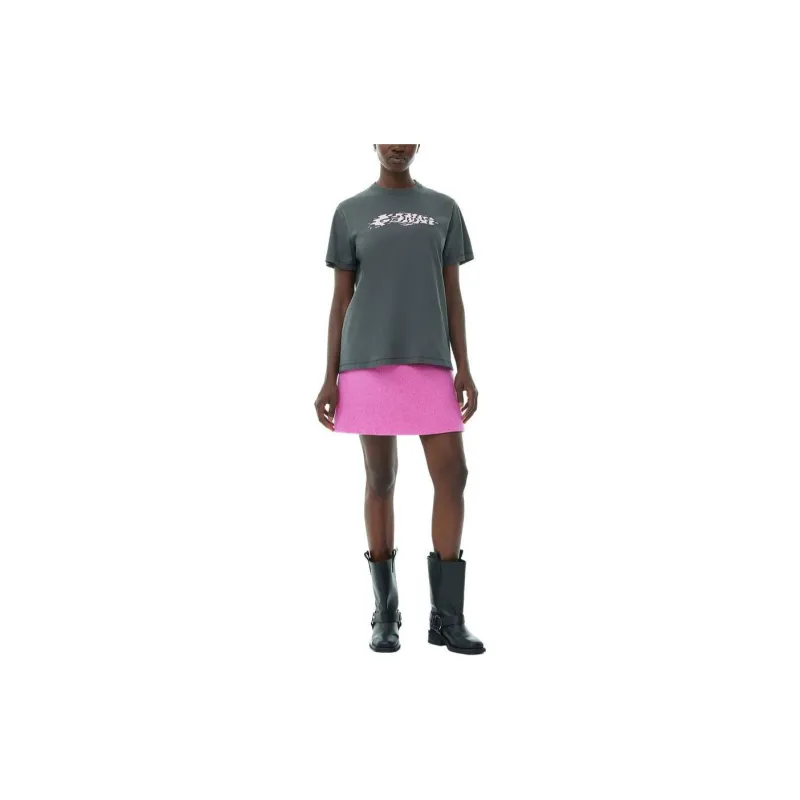 GANNI SS24 T-Shirt Women's Volcanic Gray-1