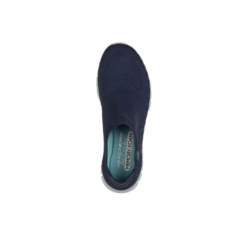 Skechers Cushioning, Slip Resistant, Abrasion Resistant, Breathable Low Top Casual Shoes Women's Marine Blue-2