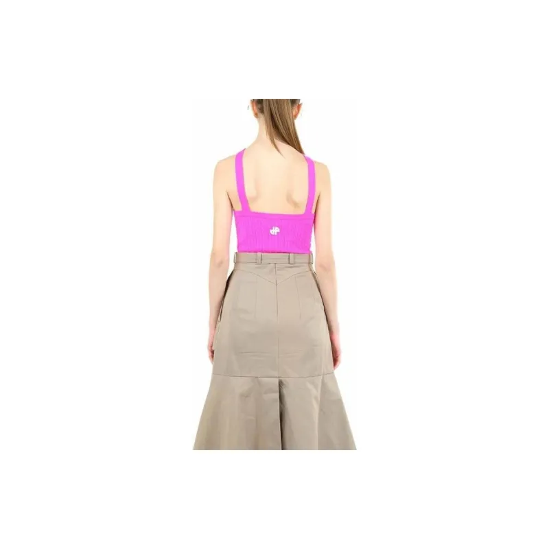 Patou Cross Strap Cable Knitted Top-3