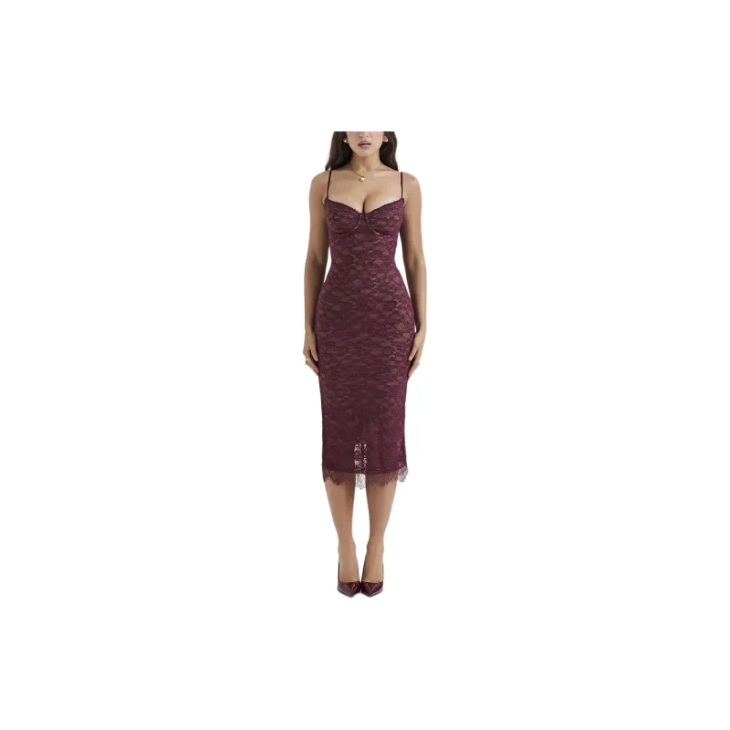 HOUSE OF CB MELINA Slip Dress Women's MULBERRY/Mulberry-2