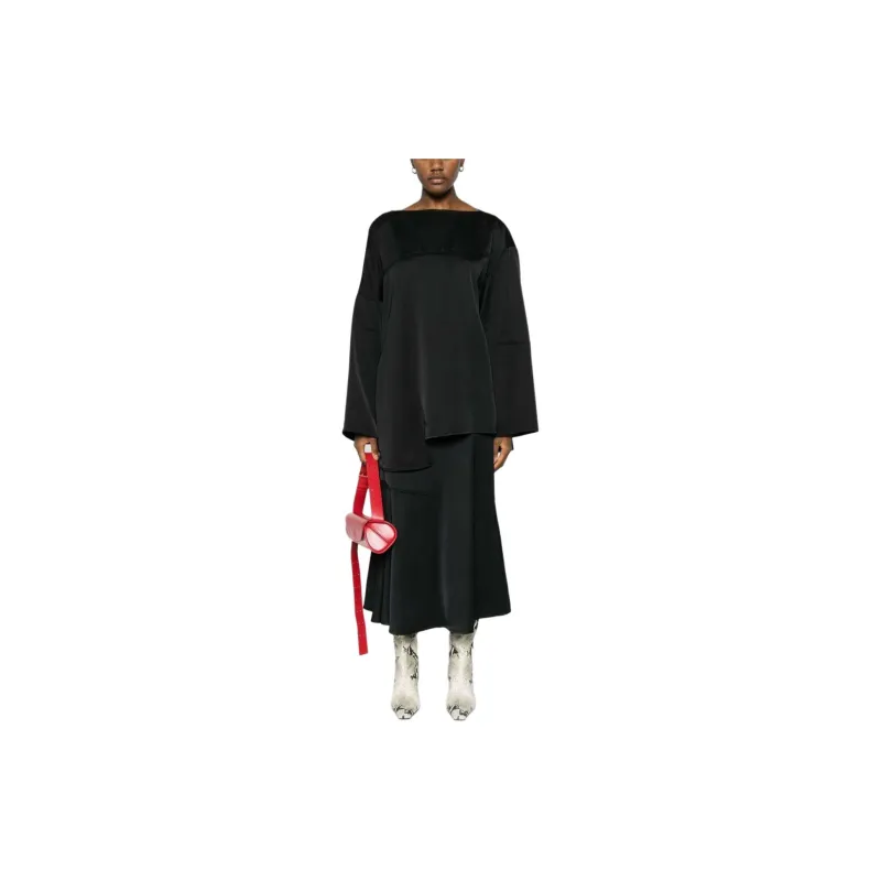JIL SANDER High Waist Panelled Midi Skirt-2