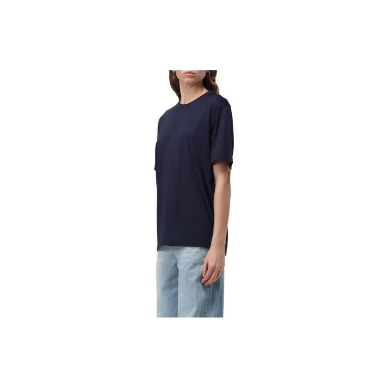 SAINT LAURENT Logo Embroidered Crewneck T-Shirt-6