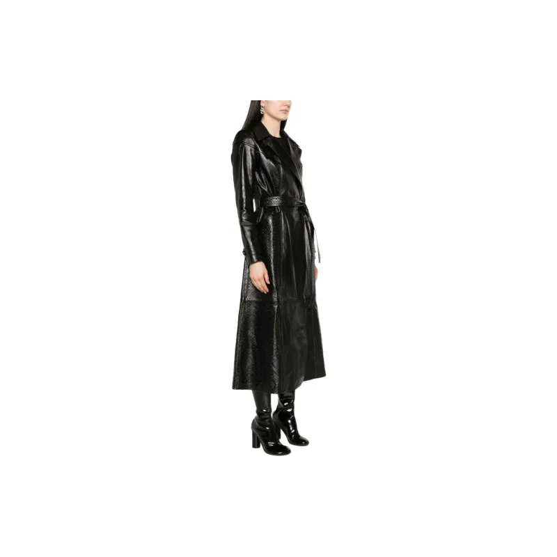 Marine Serre SS24 Leather Jacket Women's Black-3