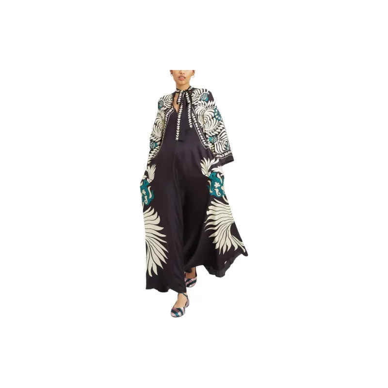 La DoubleJ Magnifico Abstract print Silk Dress-2