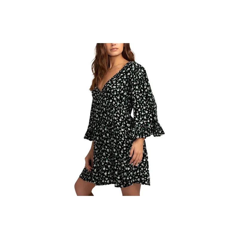 BILLABONG Long Sleeved Dress Women's Black-4