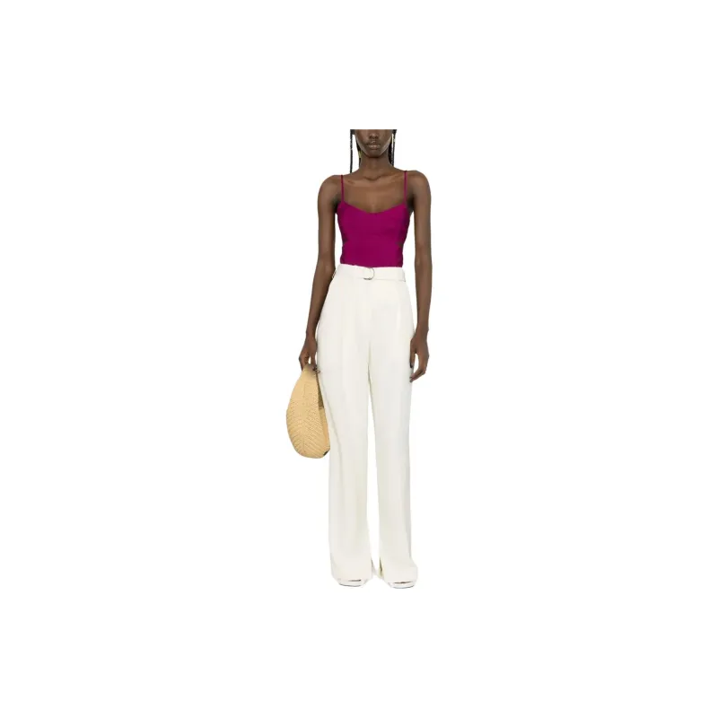 JIL SANDER High Waist Wide Leg Trousers-1