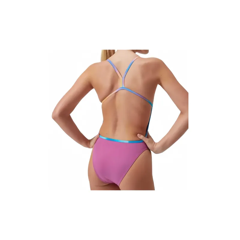 Speedo Club Training Solid Vback One-piece Swimsuit Women's Pink-2