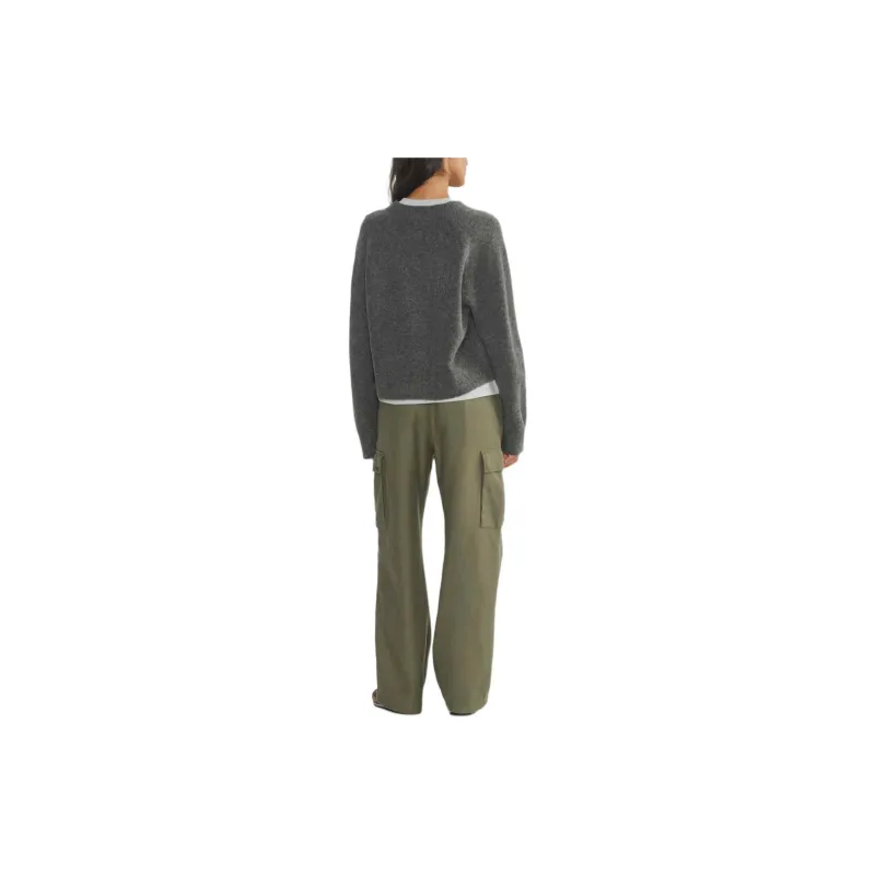 ARITZIA FW24 Tna Perry Cardigan Sweater Women's Heather Charcoal/Stone Phoebe Zhennan Charcoal-2